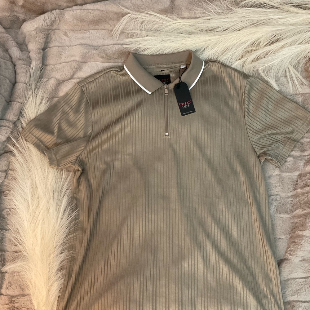 Men's Beige Polo Shirt